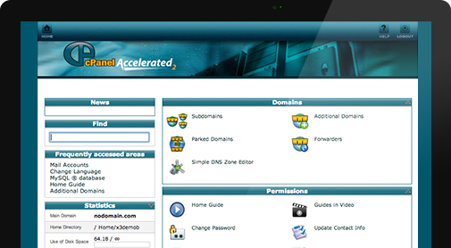 cpanel and parallel plesk web hosting services